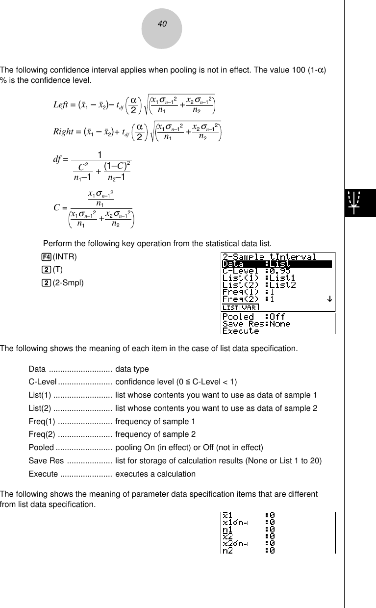 Page 10 of 11 - Casio STAT2_3 Confidence Interval (INTR) Stat2 3 EN