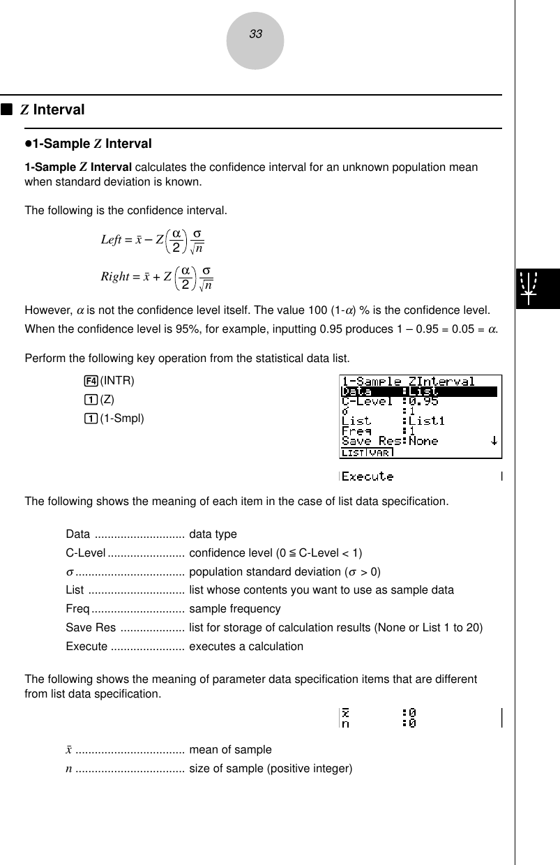Page 3 of 11 - Casio STAT2_3 Confidence Interval (INTR) Stat2 3 EN