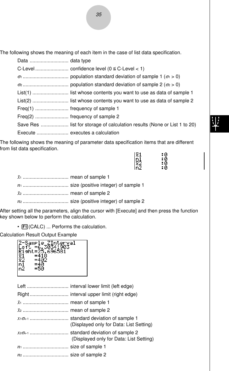 Page 5 of 11 - Casio STAT2_3 Confidence Interval (INTR) Stat2 3 EN