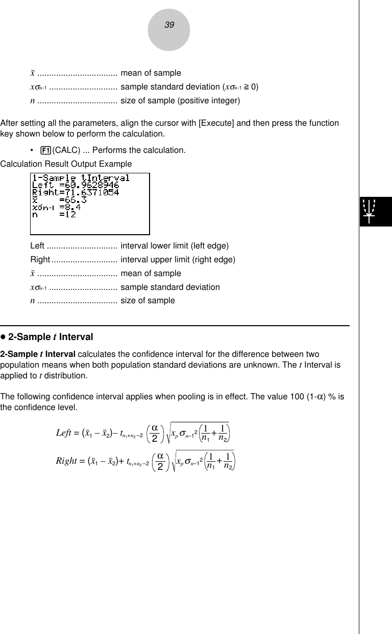 Page 9 of 11 - Casio STAT2_3 Confidence Interval (INTR) Stat2 3 EN