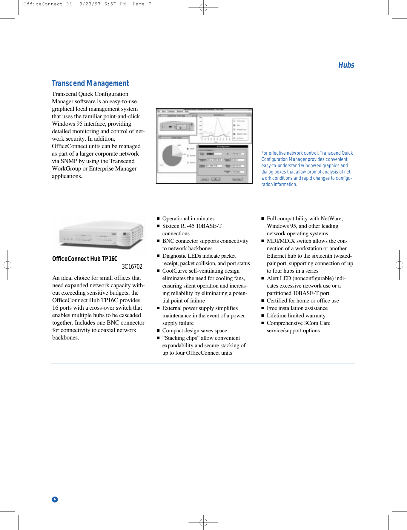 Page 6 of 12 - Castelle Castelle-Office-Connect-Users-Manual- OfficeConnect Hubs And Switches  Castelle-office-connect-users-manual