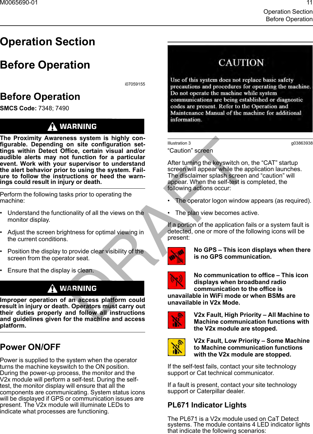 Page 11 of Caterpillar PL671 Digital Transmission System User Manual 