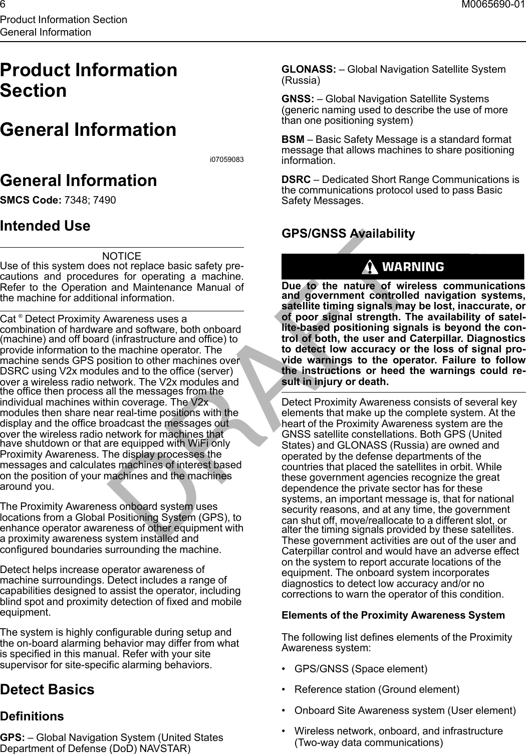 Page 6 of Caterpillar PL671 Digital Transmission System User Manual 