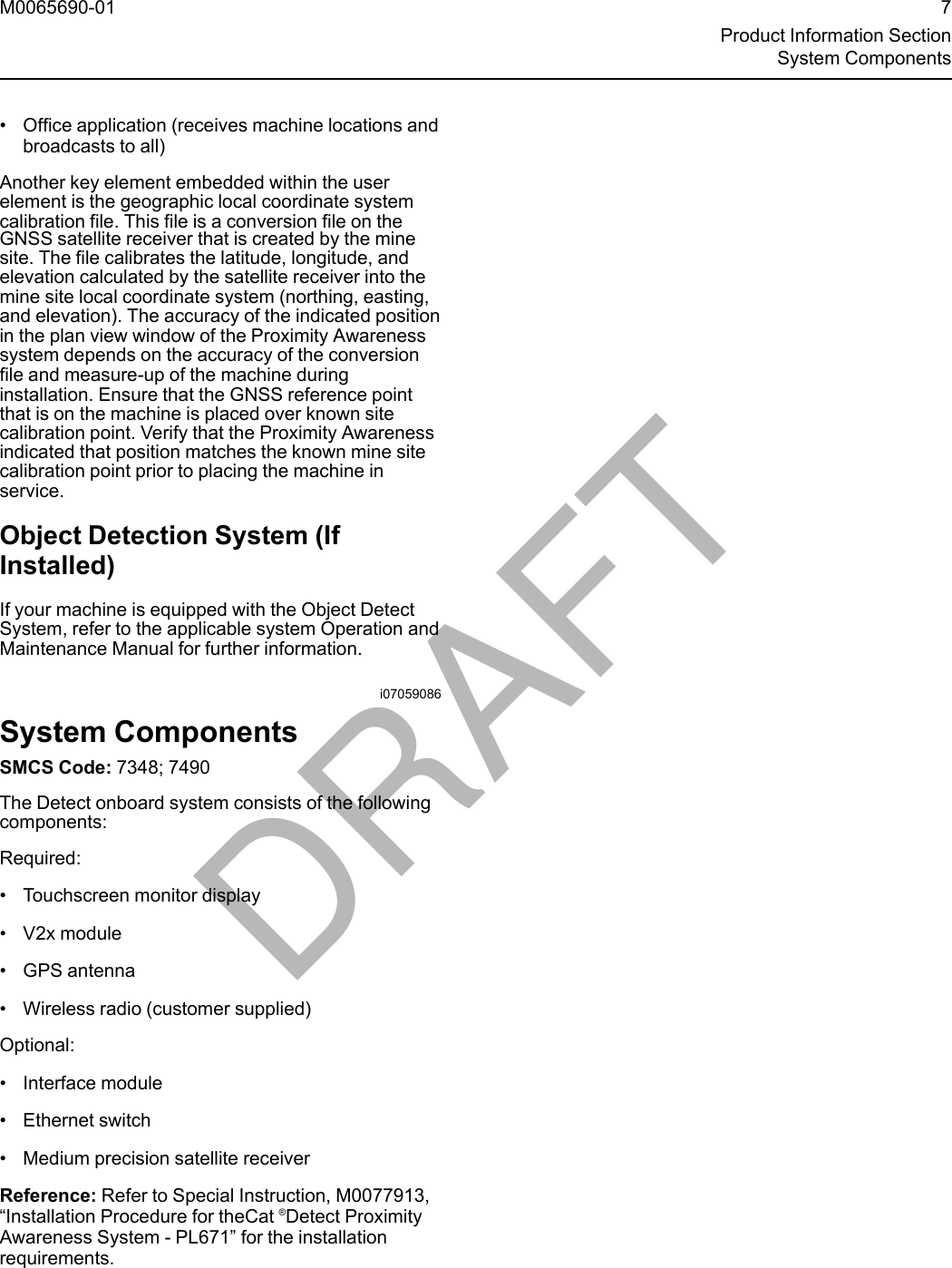 Page 7 of Caterpillar PL671 Digital Transmission System User Manual 