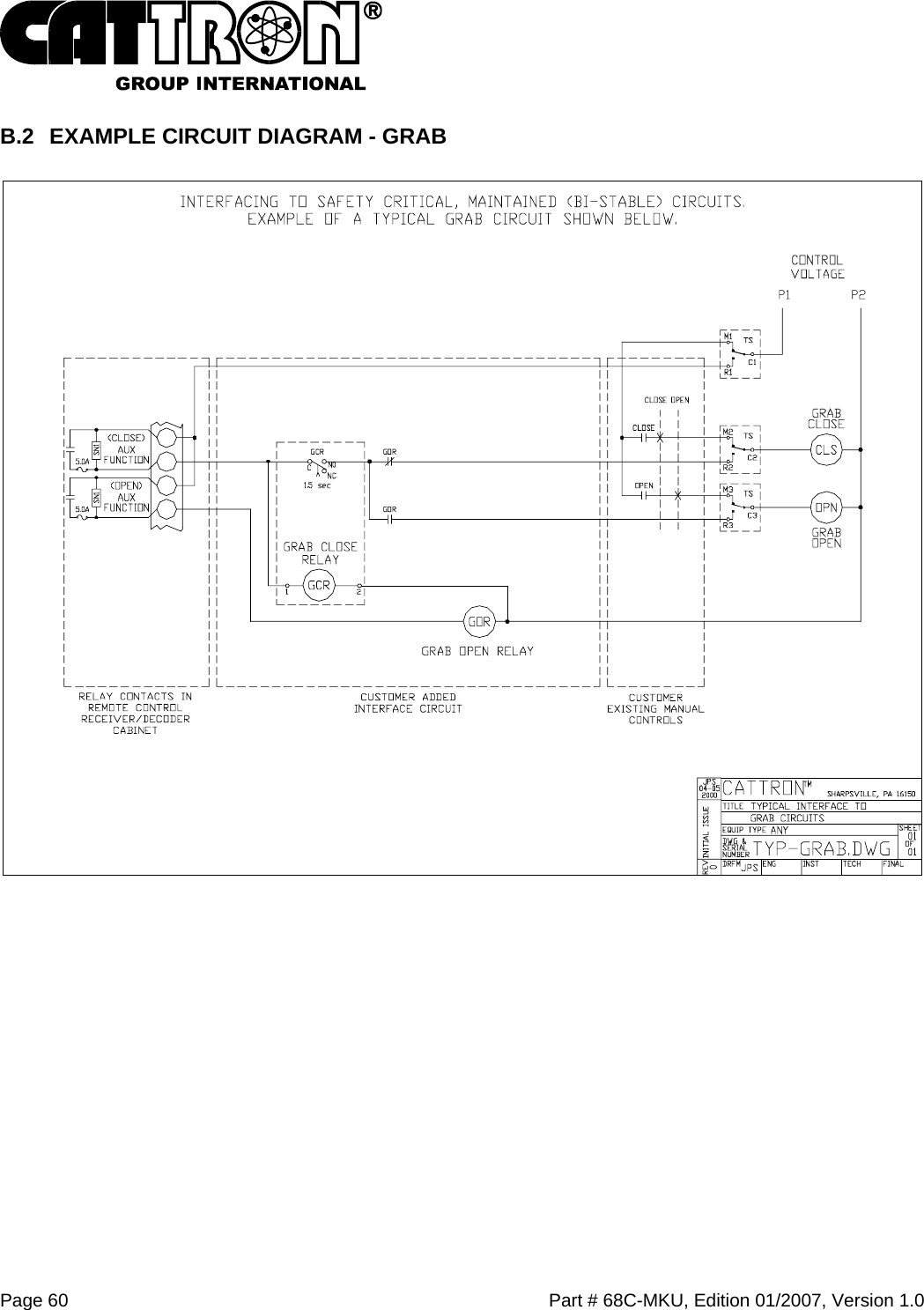  Page 60    Part # 68C-MKU, Edition 01/2007, Version 1.0 B.2  EXAMPLE CIRCUIT DIAGRAM - GRAB    