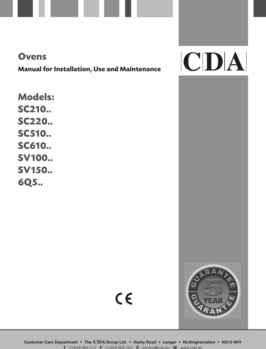 cda sv150 oven