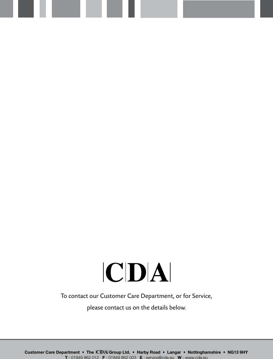 Page 12 of 12 - Cda Cda-Cca5-7-Users-Manual-  Cda-cca5-7-users-manual
