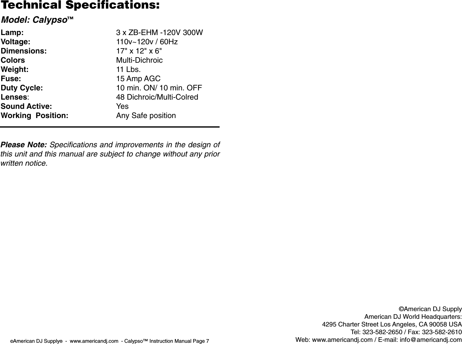 Page 4 of 4 - Calypso  User Manual