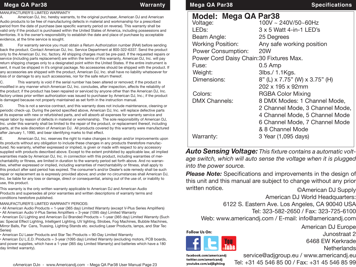 Page 12 of 12 - Mega Qa Par38 Cdb Mega_qa_par38 User Manual