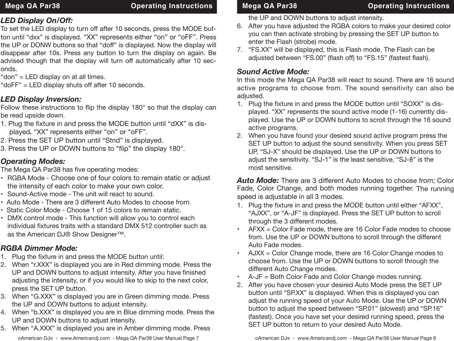 Page 4 of 12 - Mega Qa Par38 Cdb Mega_qa_par38 User Manual