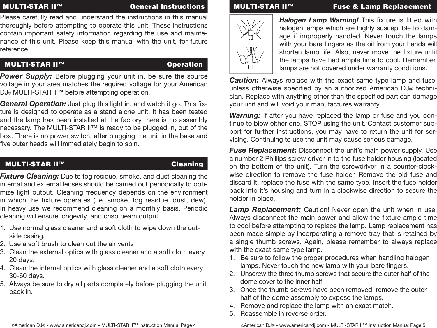 Page 4 of 4 - Multi-Star Ii  Layout User Manual