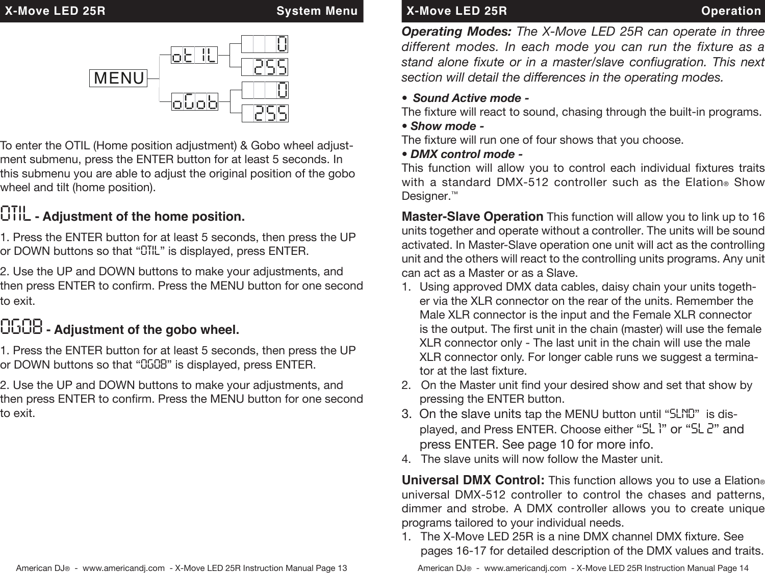 Page 7 of 12 - X Move Led 25R Cdb X_move_led_25r User Manual
