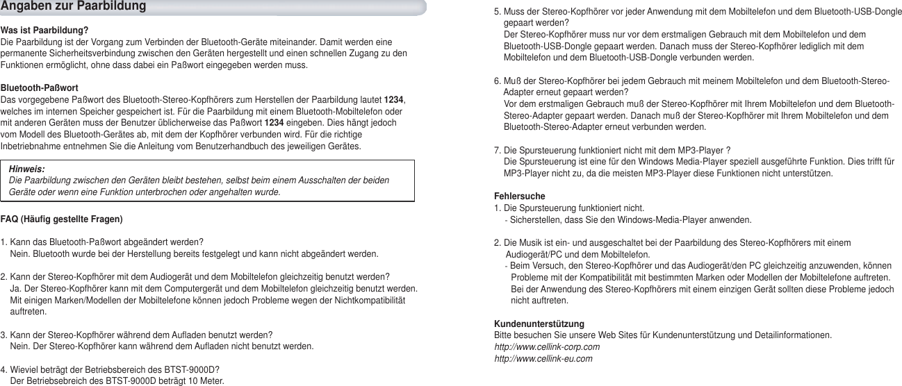 Page 1 of Cellink 4710874203747 Bluetooth Stereo Audio Dongle User Manual partII