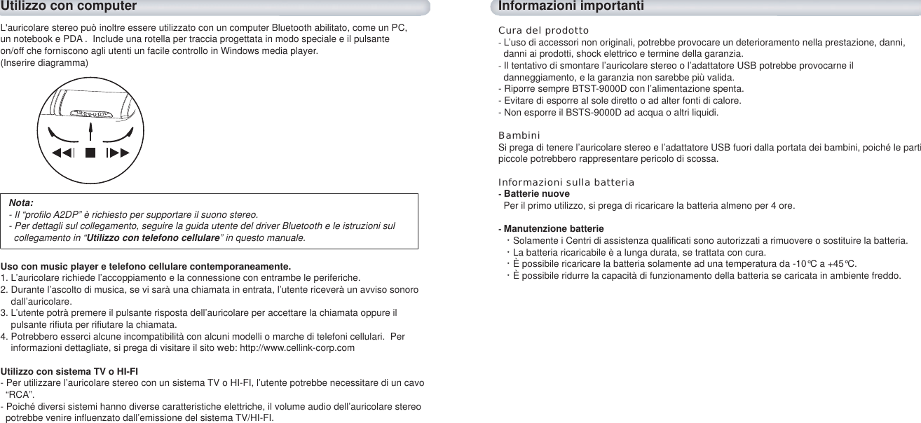 Page 10 of Cellink 4710874203747 Bluetooth Stereo Audio Dongle User Manual partII