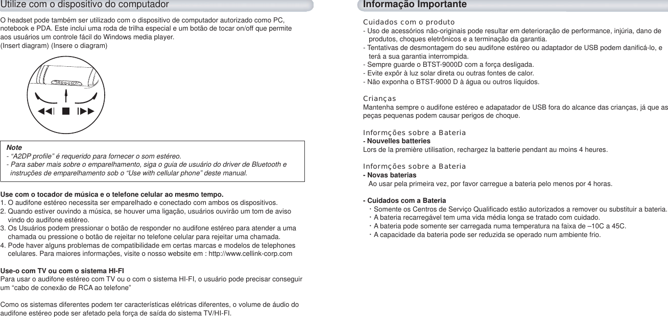 Page 20 of Cellink 4710874203747 Bluetooth Stereo Audio Dongle User Manual partII