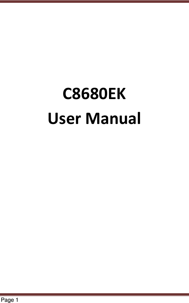 Page 1  C8680EKUserManual