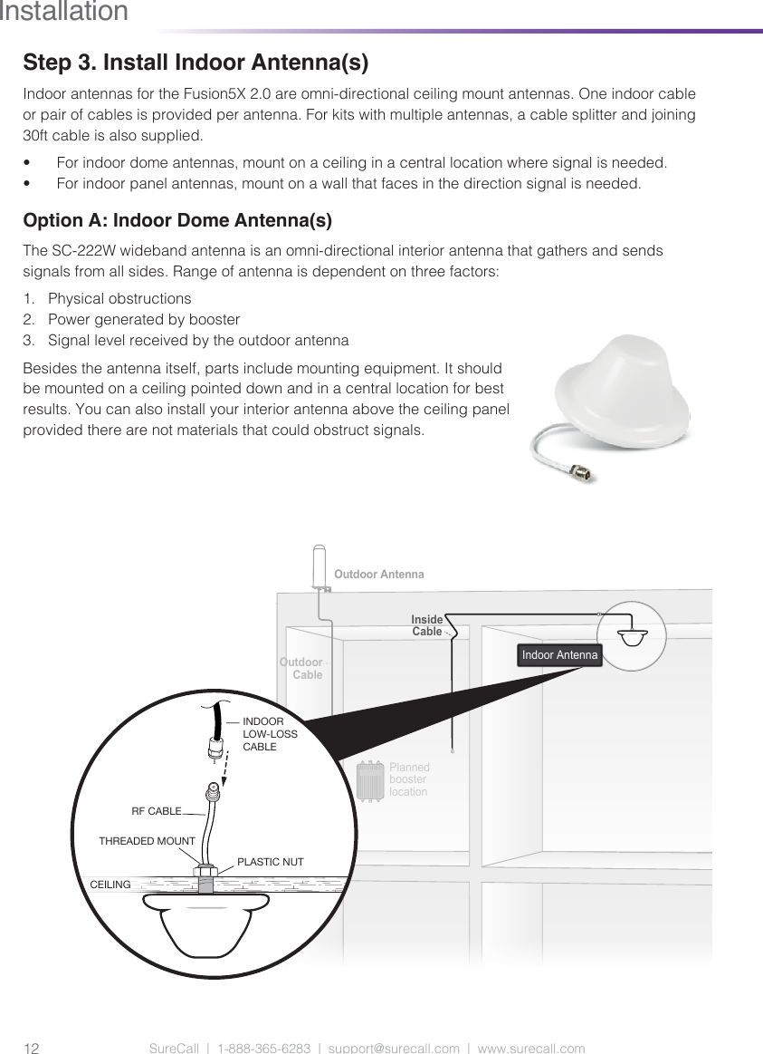 Page 12 of Cellphone Mate SureCall FUSION5S-X20 5 Band Cellular in Building Booster User Manual