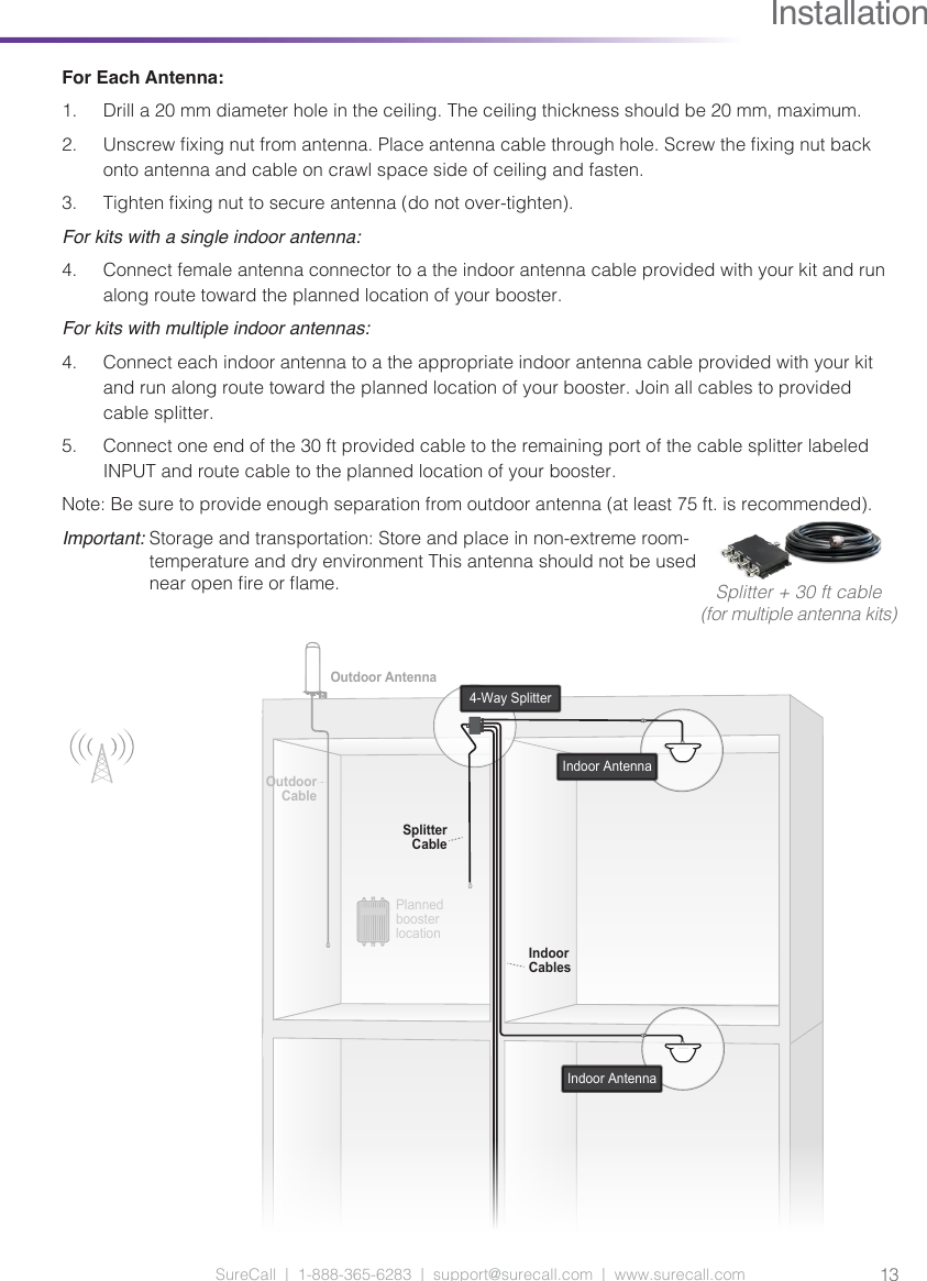 Page 13 of Cellphone Mate SureCall FUSION5S-X20 5 Band Cellular in Building Booster User Manual