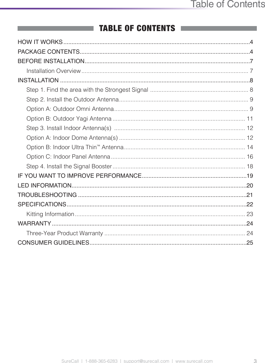 Page 3 of Cellphone Mate SureCall FUSION5S-X20 5 Band Cellular in Building Booster User Manual