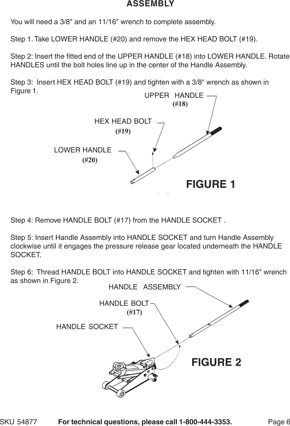 Page 6 of 11 - Central-Hydraulics Central-Hydraulics-54877-Users-Manual- 34271 Floor Jack  Central-hydraulics-54877-users-manual