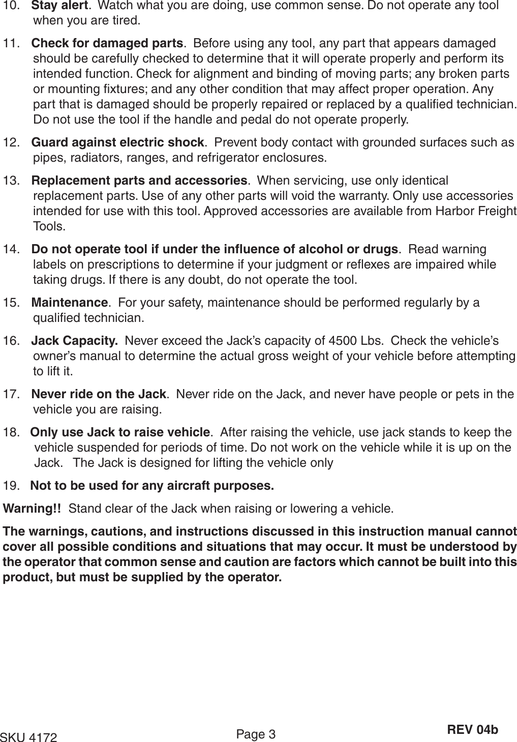 Page 3 of 9 - Central-Hydraulics Central-Hydraulics-Automobile-Parts--4172-Users-Manual-  Central-hydraulics-automobile-parts--4172-users-manual