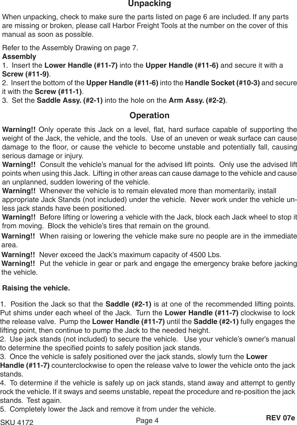 Page 4 of 9 - Central-Hydraulics Central-Hydraulics-Automobile-Parts--4172-Users-Manual-  Central-hydraulics-automobile-parts--4172-users-manual