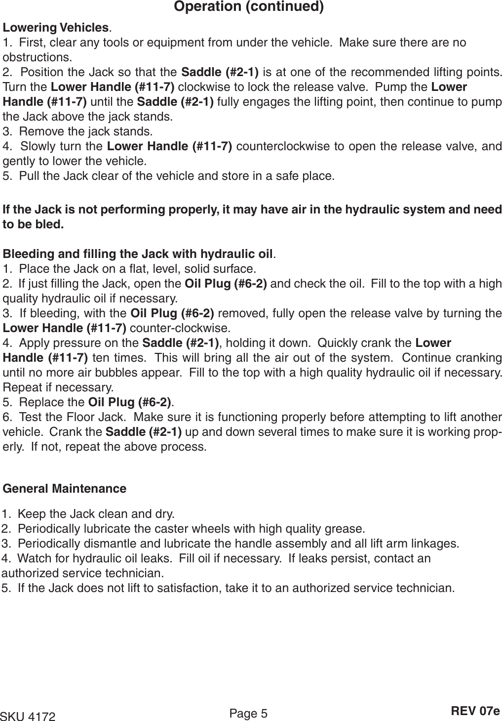 Page 5 of 9 - Central-Hydraulics Central-Hydraulics-Automobile-Parts--4172-Users-Manual-  Central-hydraulics-automobile-parts--4172-users-manual