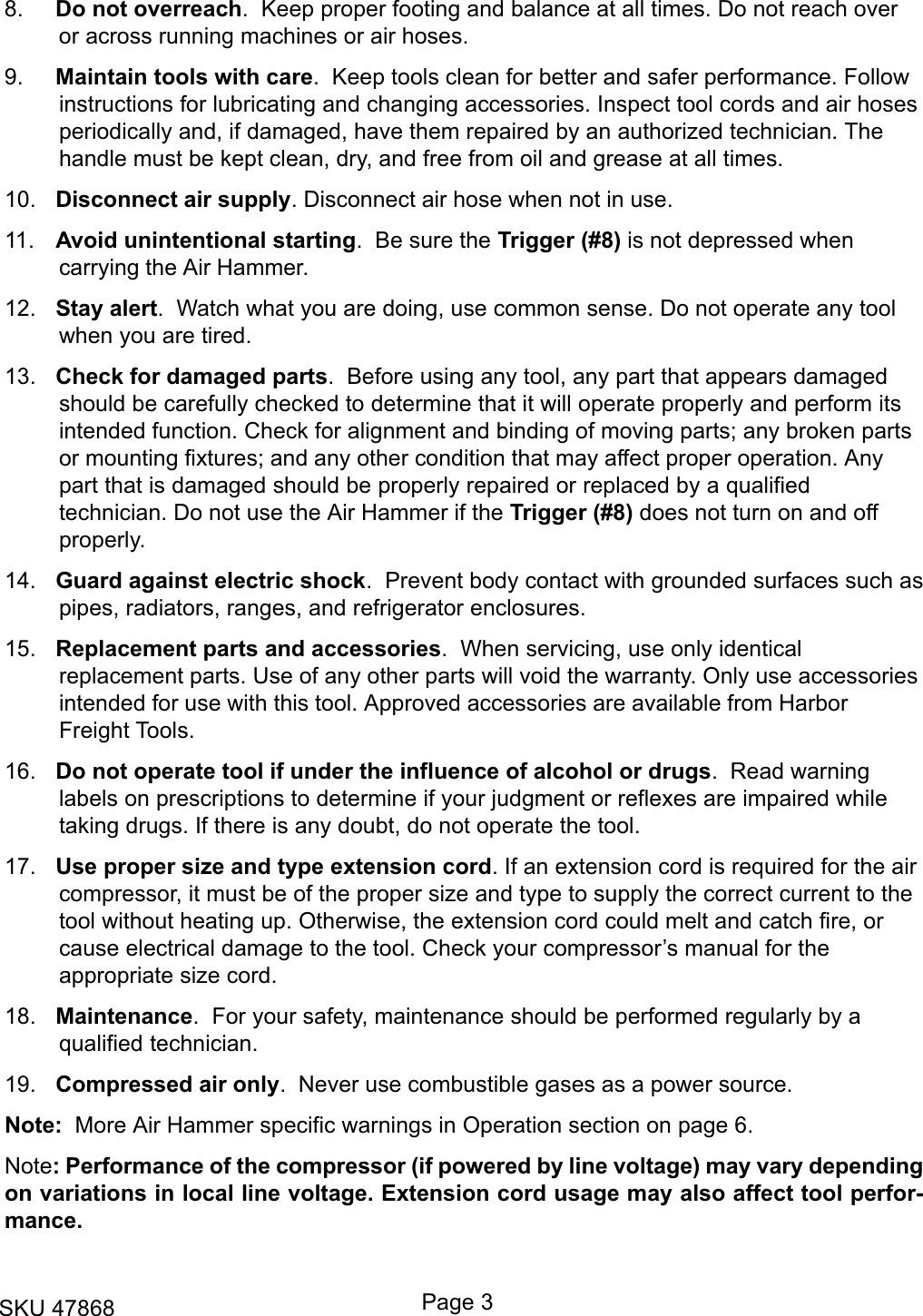 Page 3 of 8 - Central-Pneumatic Central-Pneumatic-47868-Users-Manual- 47868.p65  Central-pneumatic-47868-users-manual