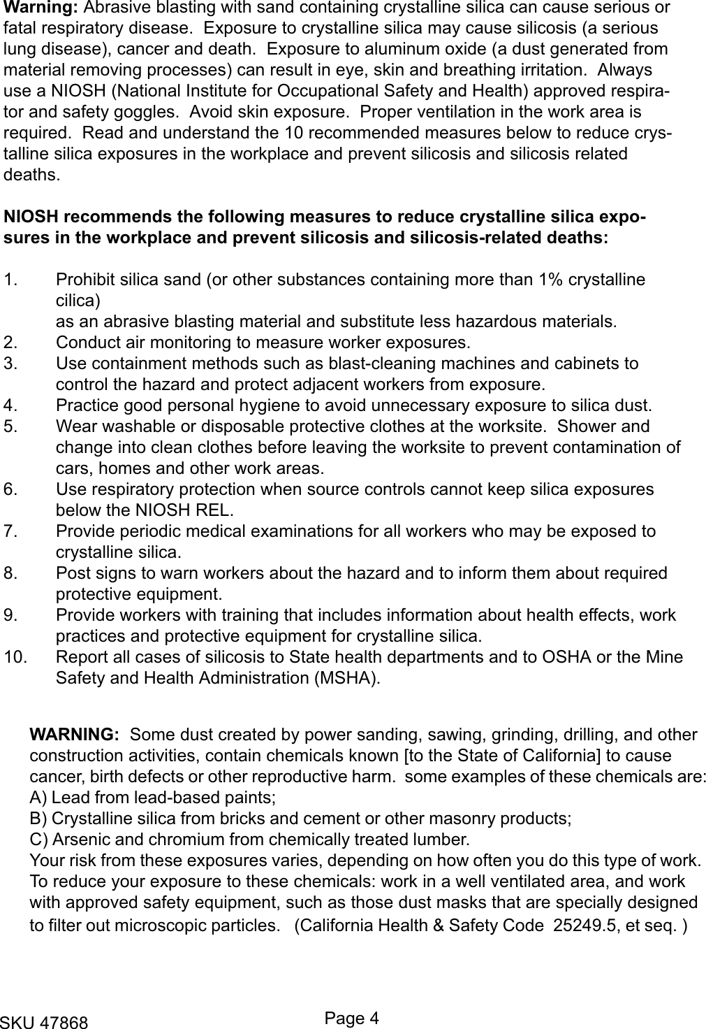 Page 4 of 8 - Central-Pneumatic Central-Pneumatic-47868-Users-Manual- 47868.p65  Central-pneumatic-47868-users-manual