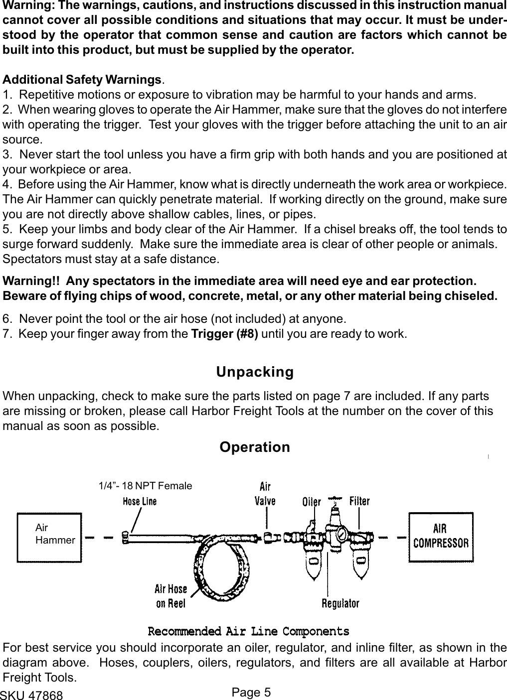 Page 5 of 8 - Central-Pneumatic Central-Pneumatic-47868-Users-Manual- 47868.p65  Central-pneumatic-47868-users-manual