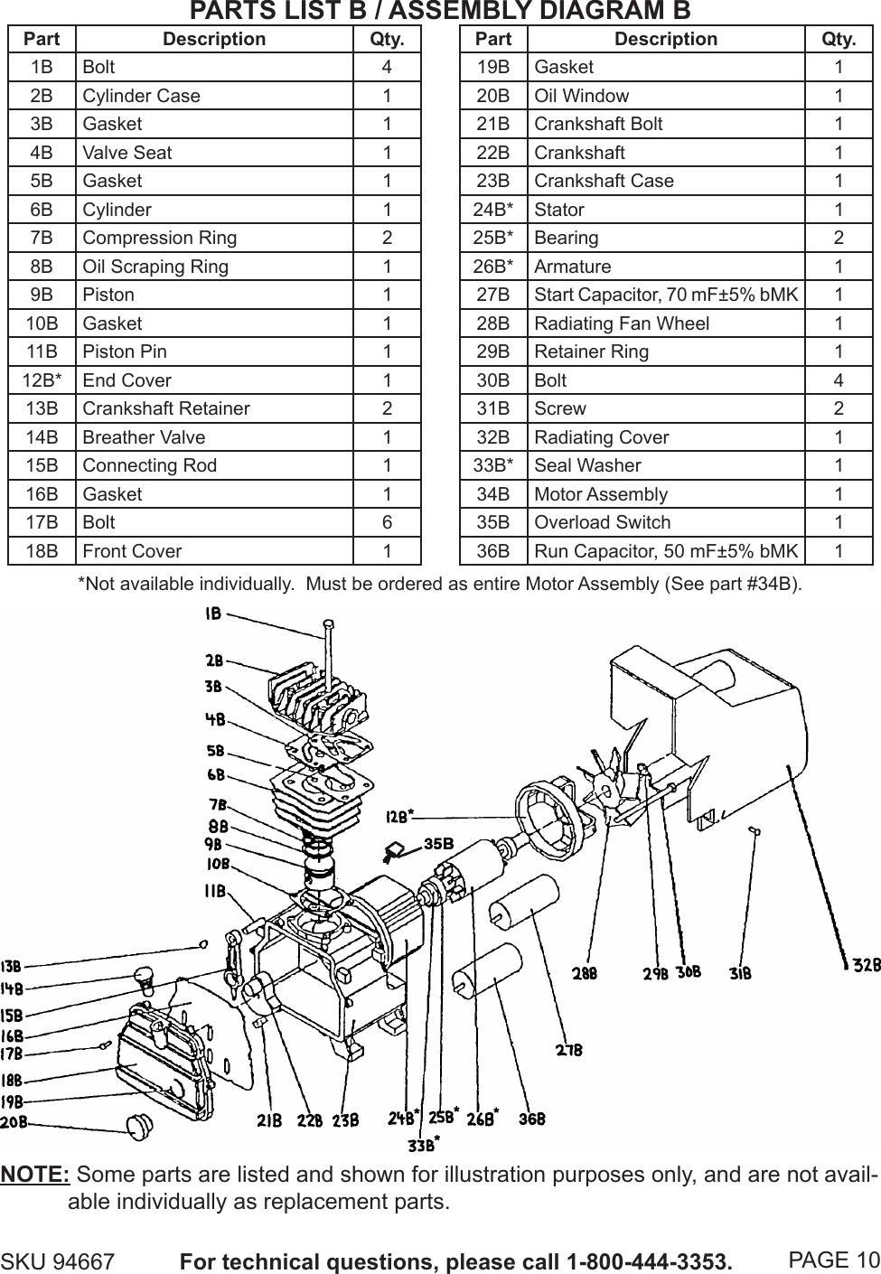 Page 10 of 11 - Central-Pneumatic Central-Pneumatic-Air-Compressor-94667-Users-Manual-  Central-pneumatic-air-compressor-94667-users-manual