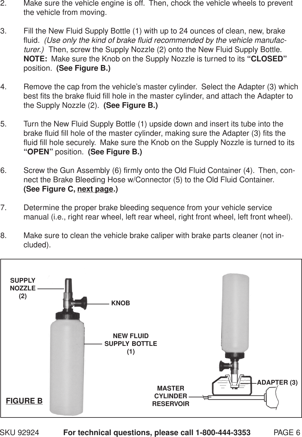 Page 6 of 10 - Central-Pneumatic Central-Pneumatic-Brake-Fluid-Bleeder-92924C-Users-Manual- 92924 Manual  Central-pneumatic-brake-fluid-bleeder-92924c-users-manual