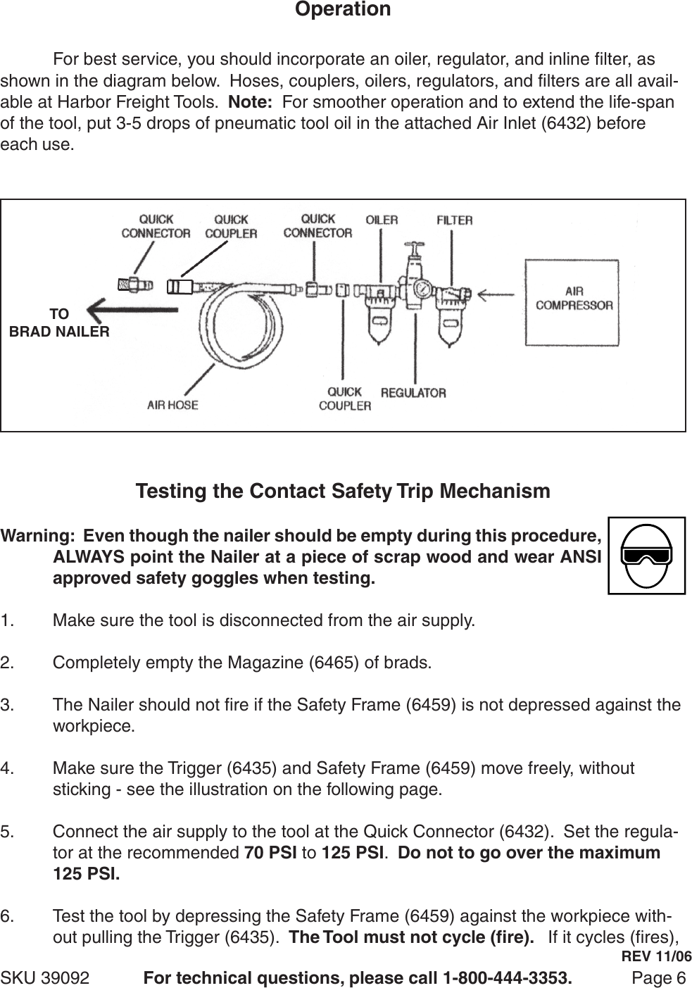 Page 6 of 12 - Central-Pneumatic Central-Pneumatic-Nail-Gun-39092-Users-Manual- 39092 Manual  Central-pneumatic-nail-gun-39092-users-manual