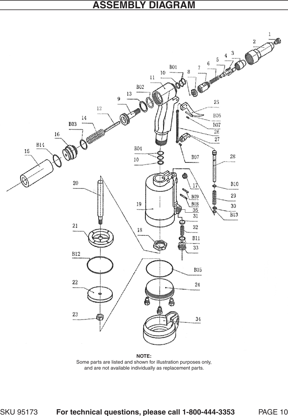 Page 10 of 11 - Central-Pneumatic Central-Pneumatic-Premium-Air-Riveter-Users-Manual-  Central-pneumatic-premium-air-riveter-users-manual