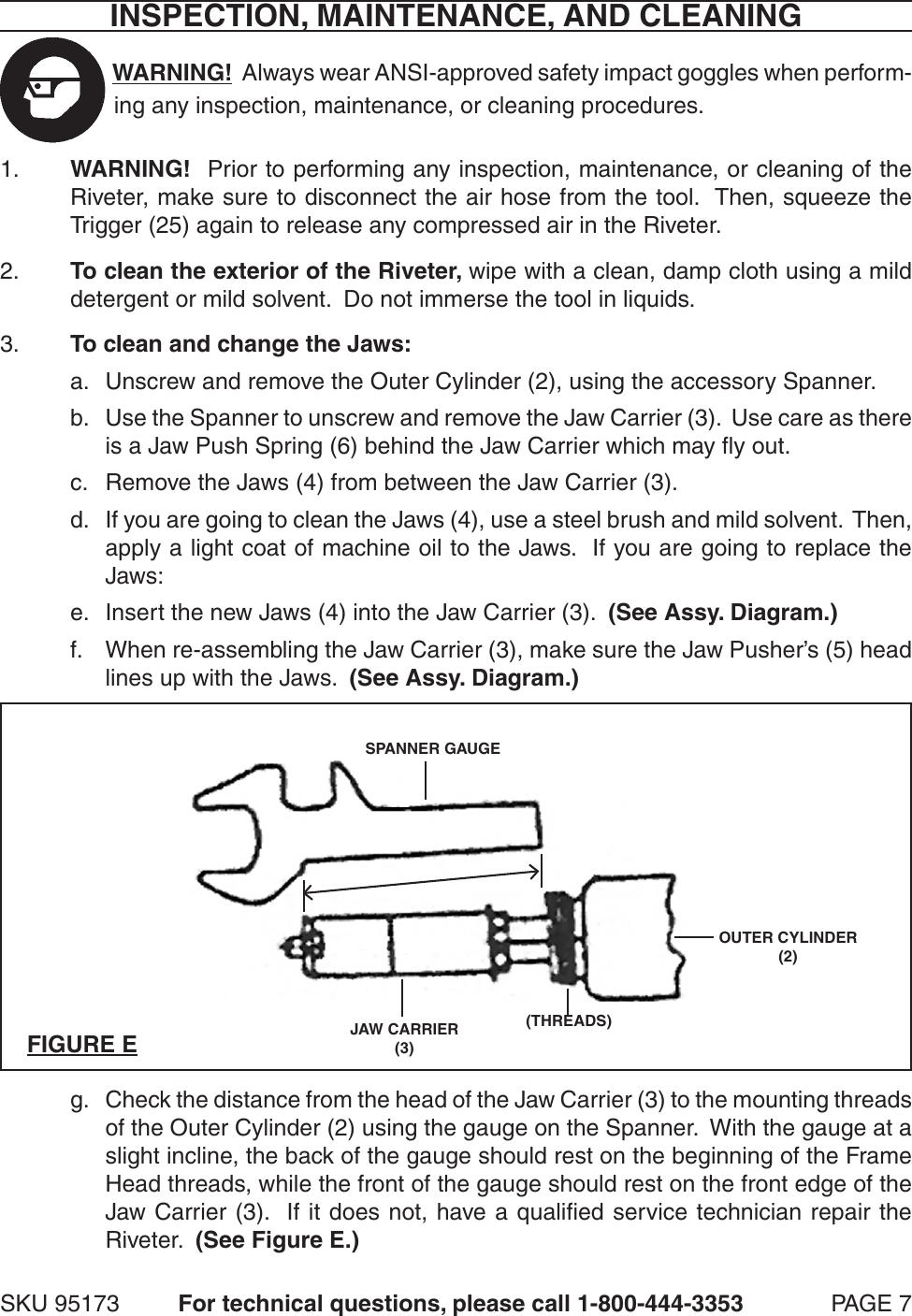 Page 7 of 11 - Central-Pneumatic Central-Pneumatic-Premium-Air-Riveter-Users-Manual-  Central-pneumatic-premium-air-riveter-users-manual