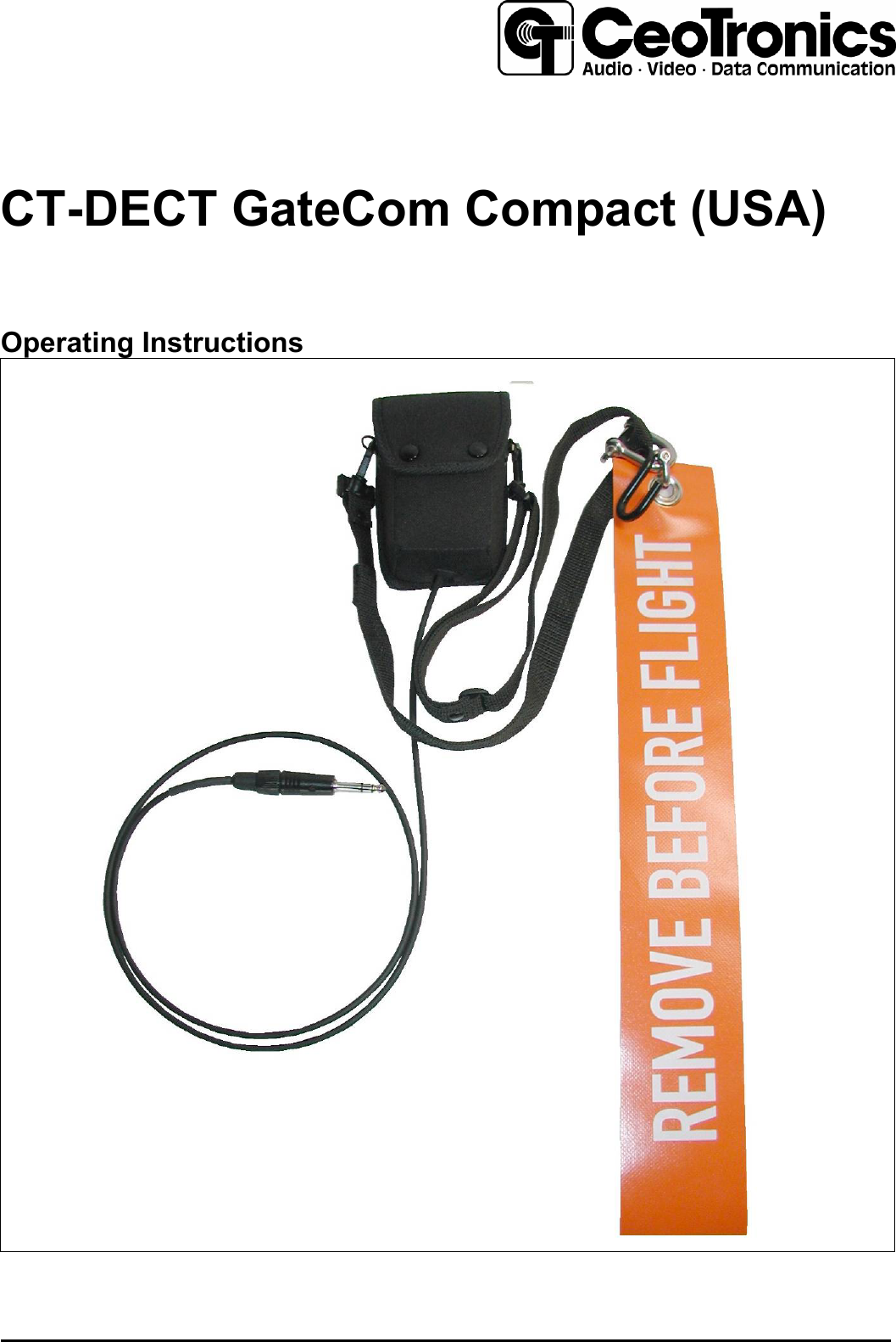          CT-DECT GateCom Compact (USA)     Operating Instructions      