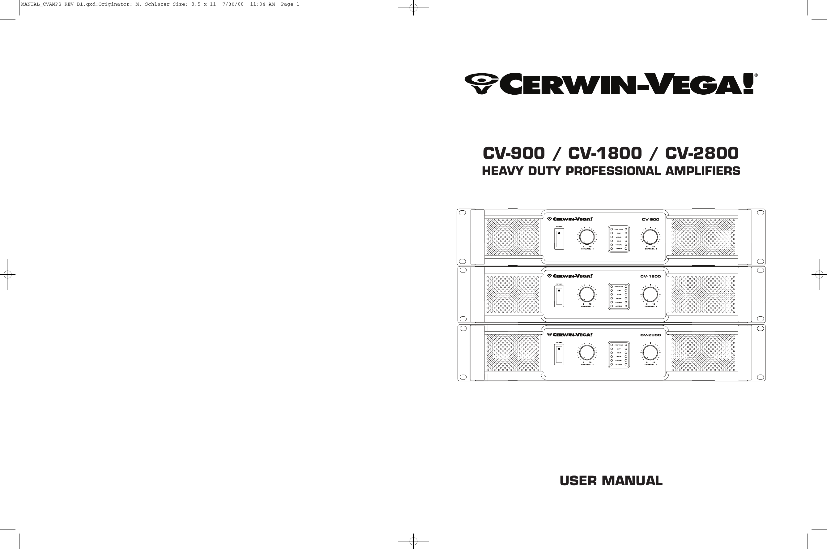 Page 1 of 8 - Cerwin-Vega Cerwin-Vega-Cv-1800-Users-Manual- Originator  Cerwin-vega-cv-1800-users-manual