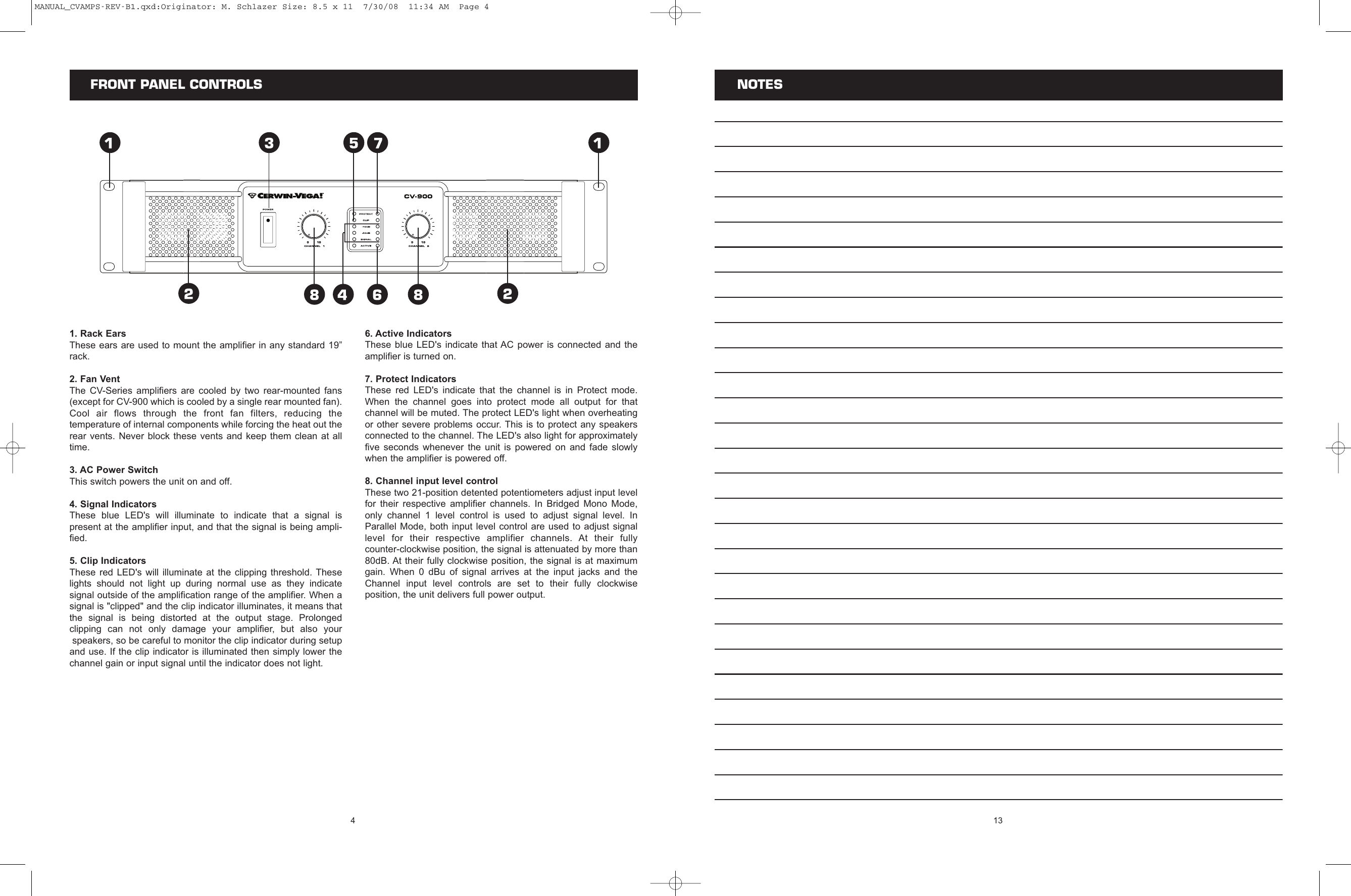 Page 4 of 8 - Cerwin-Vega Cerwin-Vega-Cv-1800-Users-Manual- Originator  Cerwin-vega-cv-1800-users-manual