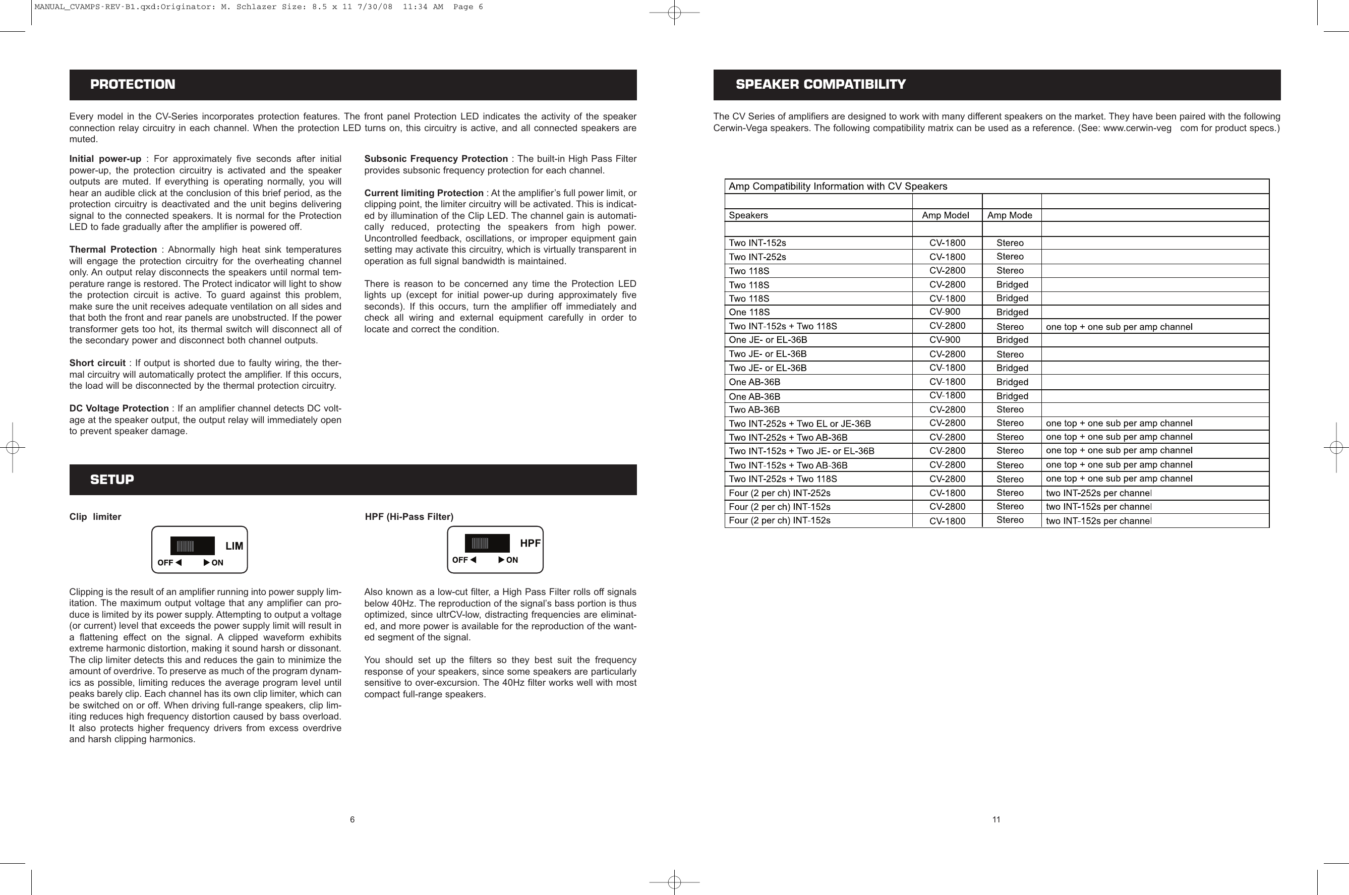 Page 6 of 8 - Cerwin-Vega Cerwin-Vega-Cv-1800-Users-Manual- Originator  Cerwin-vega-cv-1800-users-manual