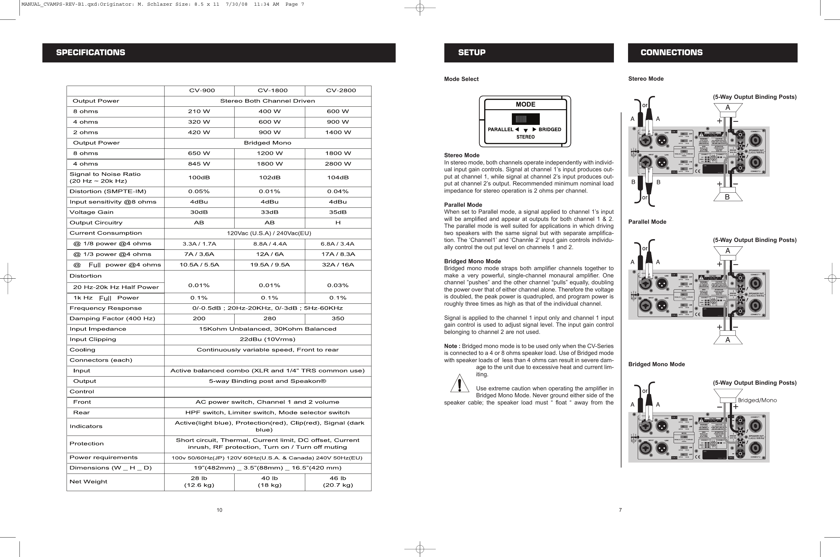 Page 7 of 8 - Cerwin-Vega Cerwin-Vega-Cv-1800-Users-Manual- Originator  Cerwin-vega-cv-1800-users-manual