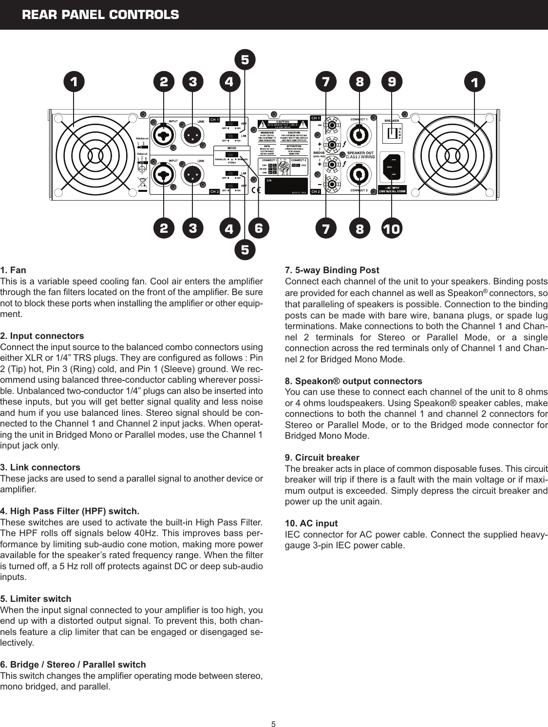 Page 5 of 11 - Cerwin-Vega Cerwin-Vega-Cv-1800-Users-Manual-  Cerwin-vega-cv-1800-users-manual