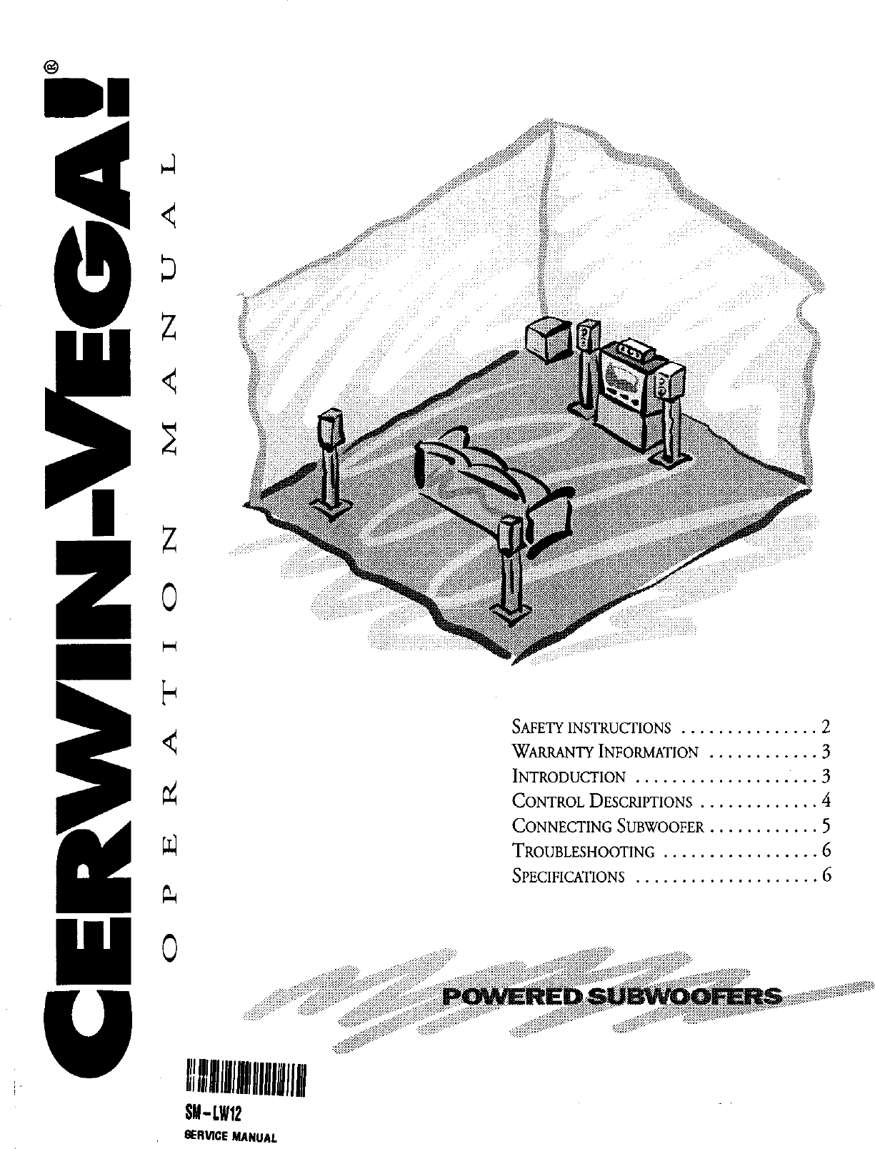 Cerwin Vega Sm Lw12 Users Manual