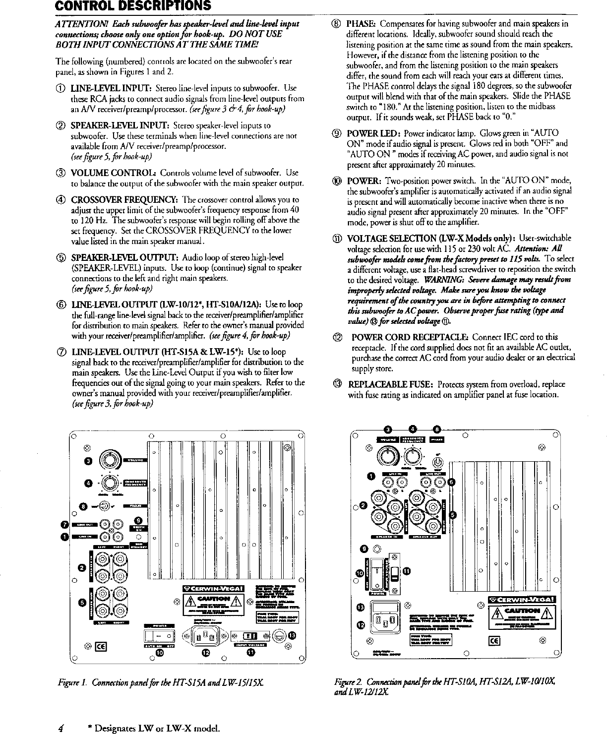 Page 4 of 6 - Cerwin-Vega Cerwin-Vega-Sm-Lw12-Users-Manual- Cerwin-vega-sm-lw12-users-manual