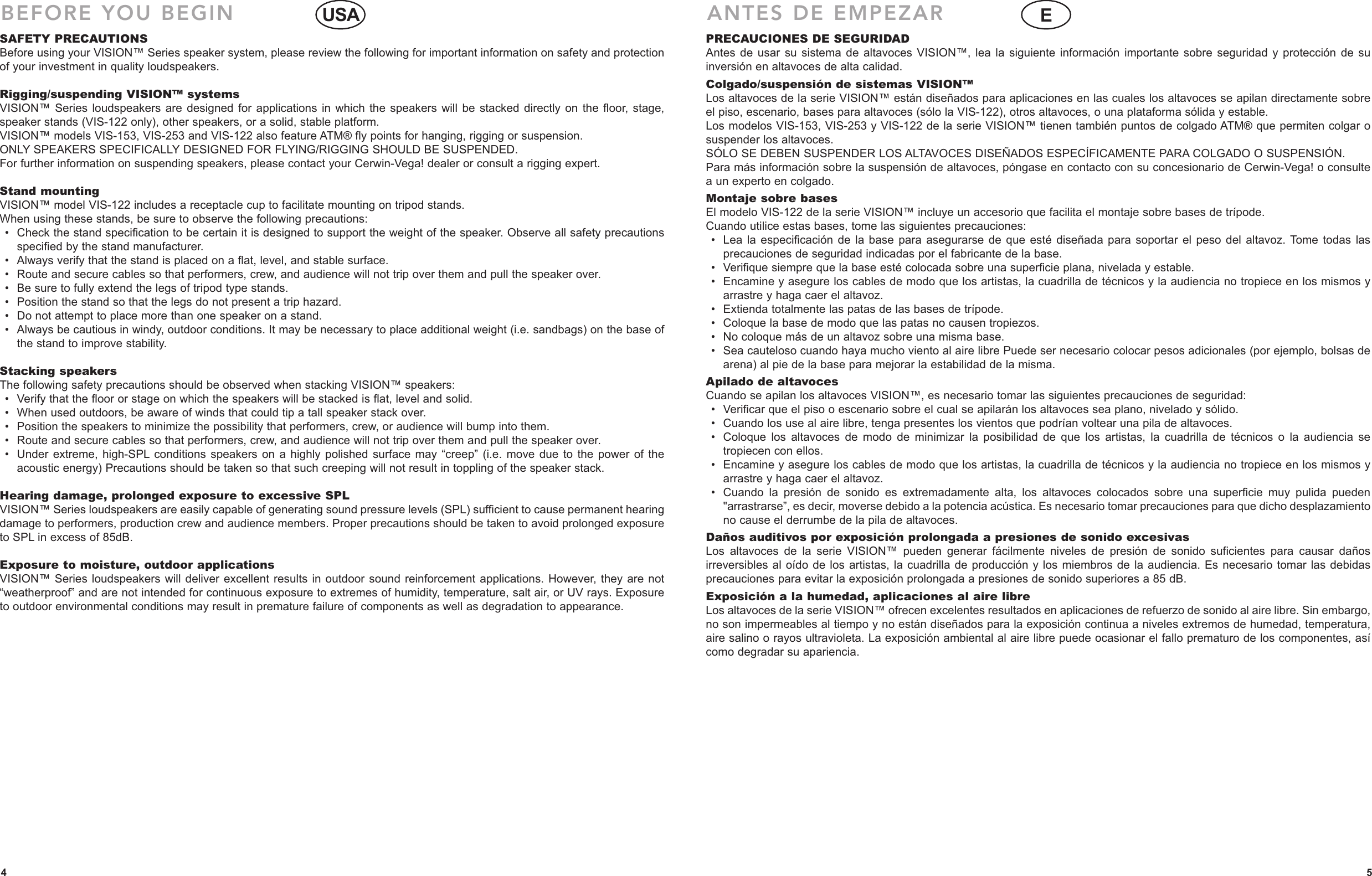 Page 3 of 8 - Cerwin-Vega Cerwin-Vega-Vis-122-Users-Manual- VISION Manual Cerwin-vega-vis-122-users-manual