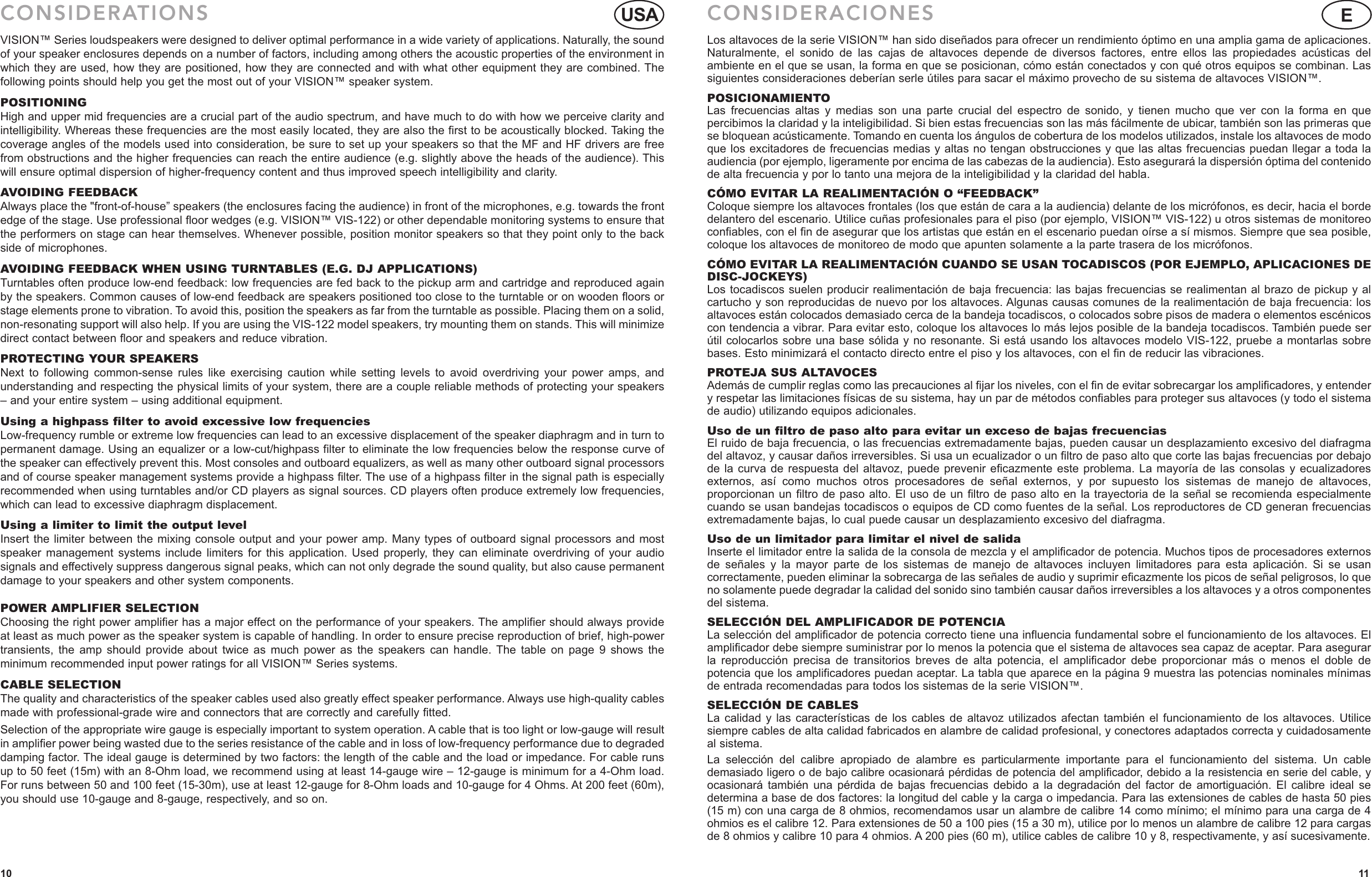 Page 6 of 8 - Cerwin-Vega Cerwin-Vega-Vis-122-Users-Manual- VISION Manual Cerwin-vega-vis-122-users-manual