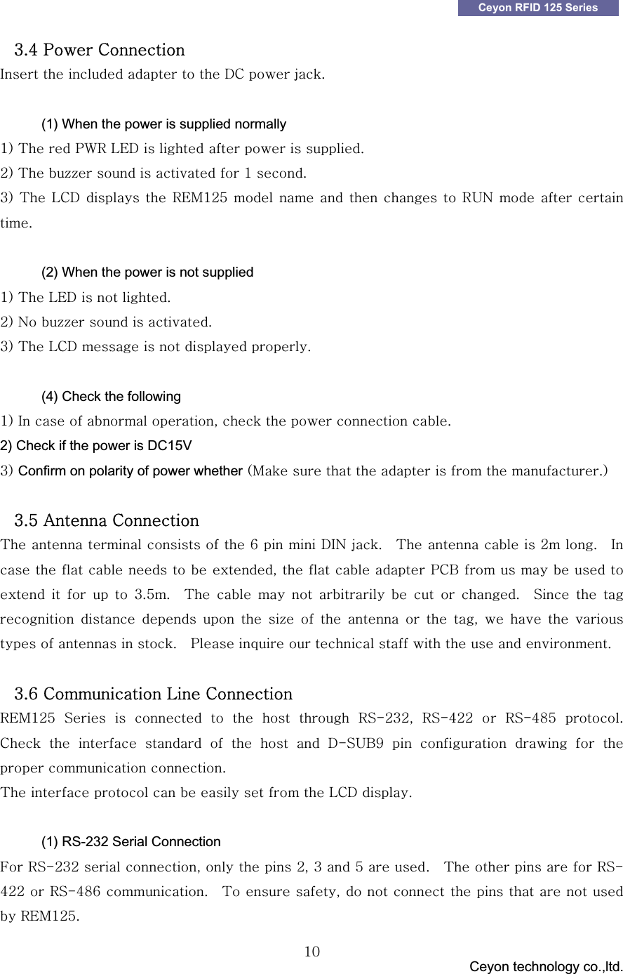 GGG                                 Ceyon technology co.,ltd.            GGXWCeyon RFID 125 Series ZU[GwGjGpGGGGGGkjGGUG GG(1) When the power is supplied normally     XPG{GGw~yGslkGGGGGGUGYPG{G&iexcl;&iexcl;GGGGGXGUG G GZPG{G sjkGG GyltXY\GG GGGGG y|uGGGGUG GG(2) When the power is not supplied XPG{GslkGGGUGYPGuG&iexcl;&iexcl;GGGUGZPG{GsjkGGGGGUG GG(4) Check the following XPGpGGGGSGGGGGUG2) Check if the power is DC15VGZPGConfirm on polarity of power whetherGOtGGGGGGGGUPGGZU\GhGjG{GGGGGG]GGGkpuGUGG {GGGGYGUG G pGGGGGGGGSGGGGGwjiGGGGGGGGGGGGZU\UGG{GGGGGGGGUGGzGGGG G G G G &iexcl;G G G G G G SG G G G G GGGGGUG G wGGGGGGGGGUG G GGZU]GjGsGjGyltXY\G zG G G G G G G yzTYZYSG yzT[YYG G yzT[_\G UG GjGGGGGGGGkTz|i`GGGGGGGGUG{GGGGGGGGGsjkGUG GGG(1) RS-232 Serial Connection mGyzTYZYGGSGGGGYSGZGG\GGUG G {GGGGGyzT[YYGGyzT[_]GUG G {GGSGGGGGGGGGGGyltXY\UG G G