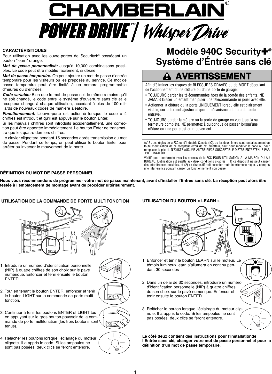 Page 3 of 4 - Chamberlain Chamberlain-Security-940C-Users-Manual- GDO Accessories  Chamberlain-security-940c-users-manual