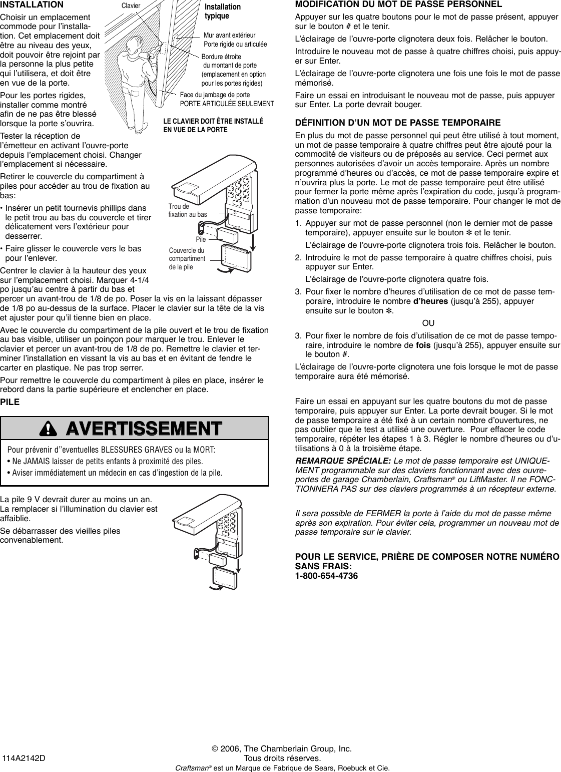 Chamberlain Security 940C Users Manual GDO Accessories