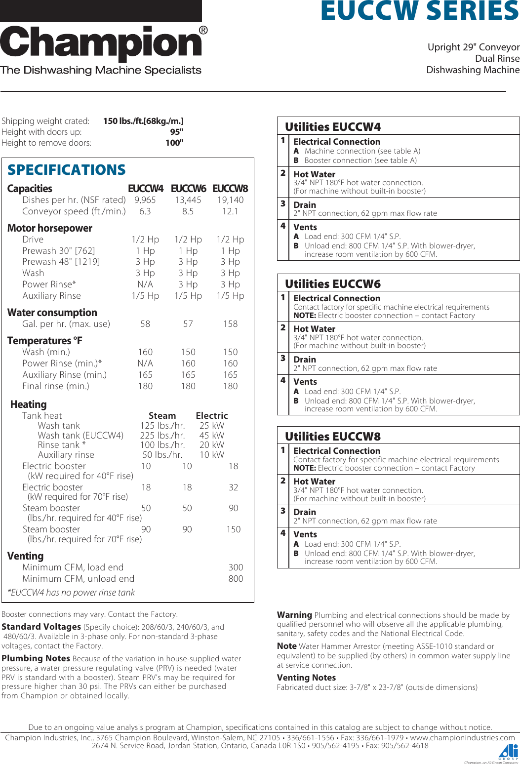 Page 5 of 6 - Champion-Industries Champion-Industries-Euccw-Series-Specification-Sheet-  Champion-industries-euccw-series-specification-sheet