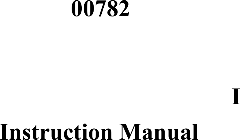          00782       IInstruction Manual                  